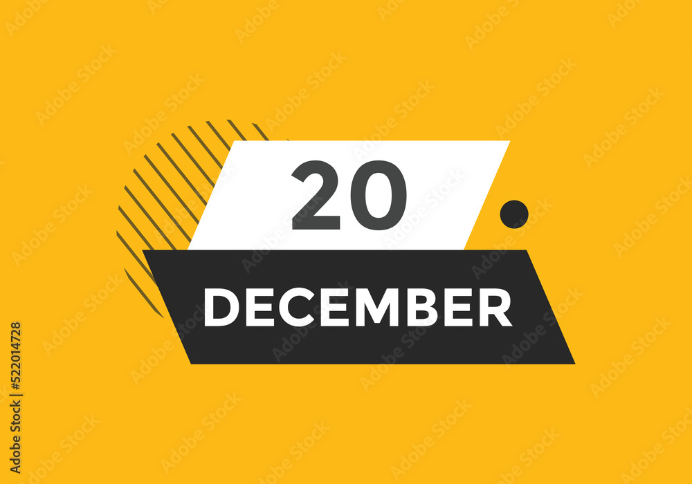 december 20 calendar reminder. 20th december daily calendar icon template. Calendar 20th december icon Design template. Vector illustration
december 20 calendar reminder. 20th december daily calendar icon template. Calendar 20th december icon Design template. Vector illustration