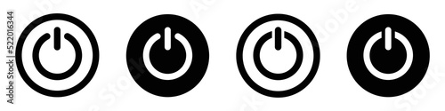 On off power button icon. Switch on switch off icon, vector illustration