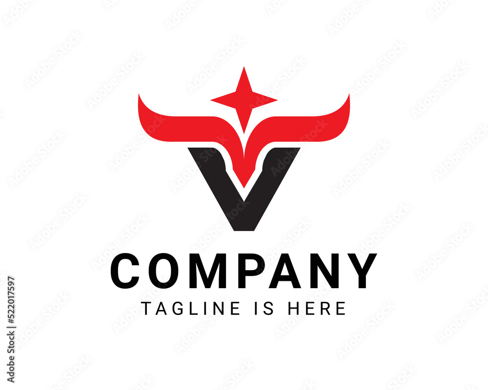 V Bull star logo V Bull star logo