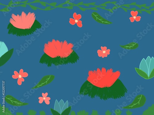 Hand-drawn Patterns Flower Floral patterns are in bloom botanical