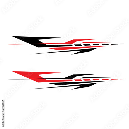 car wrapping decal design vector. car modification decals. 