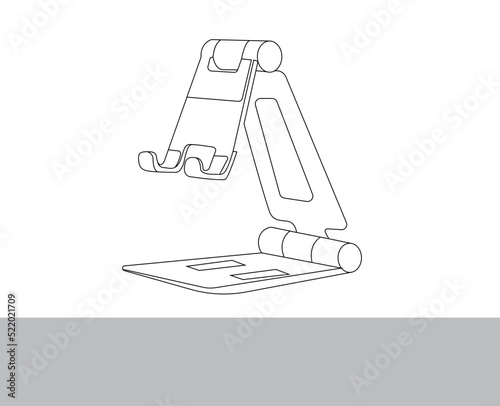 Mobile phone holder icon. outline mobile phone holder vector icon for web design isolated on white background. mobile stand vector design  free EPS download