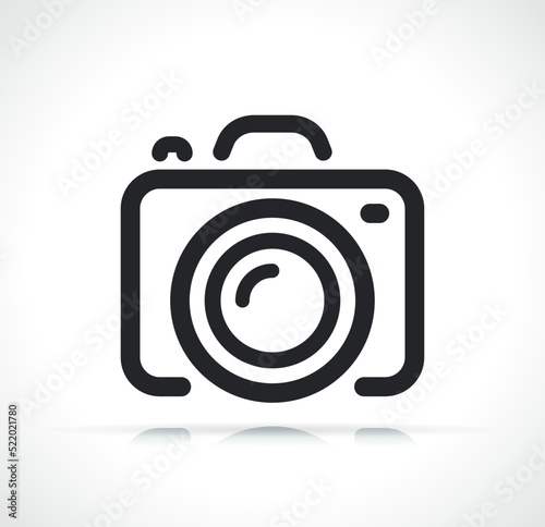 camera or photocamera line icon
