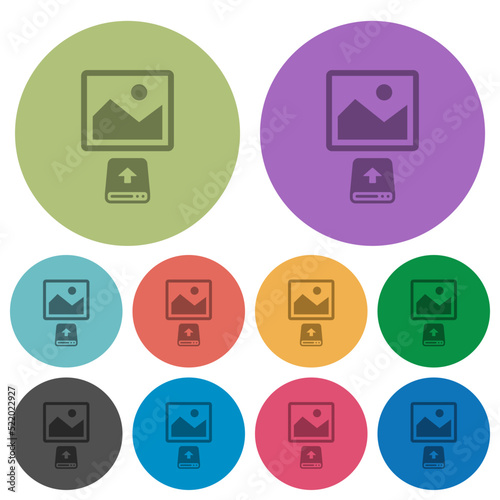 Upload image from hard disk color darker flat icons