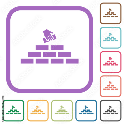 Building industry simple icons