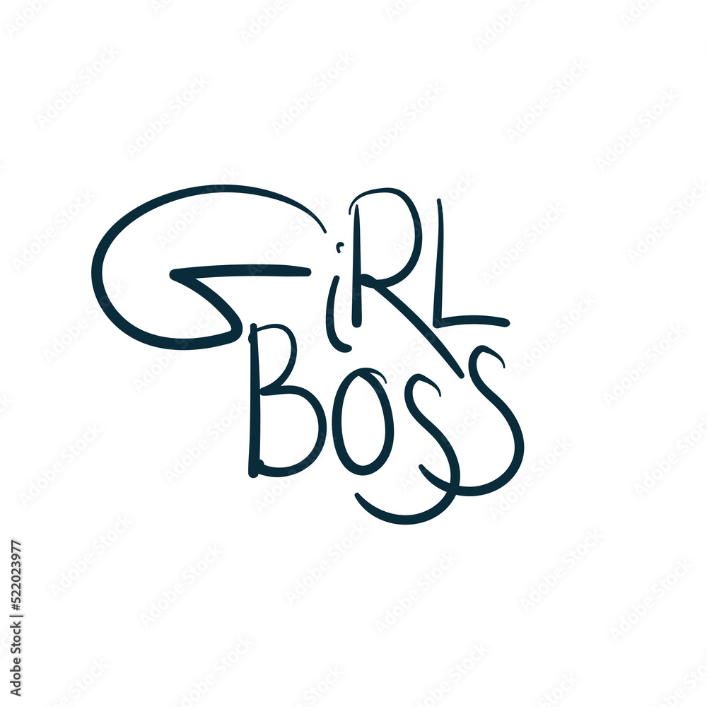 girl boss girl power diversity vector concept saying lettering hand drawn shirt quote line art simple monochrome girl boss girl power diversity vector concept saying lettering hand drawn shirt quote line art simple monochrome