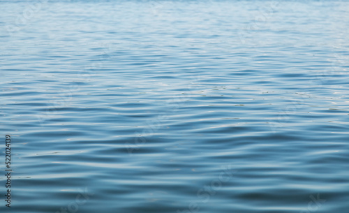 Water surface. The texture of the waves. Large water surface with small waves on the surface