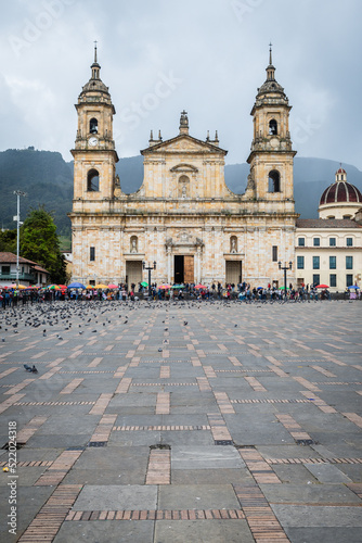 views of bolivar square in bogota, colombia