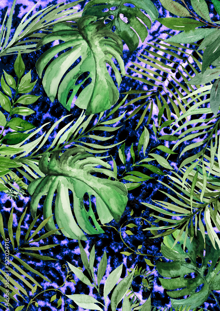 Fototapeta premium leopard background in autumn leaves