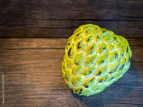 Fotografering Fresh custard apple ready to eat on the table