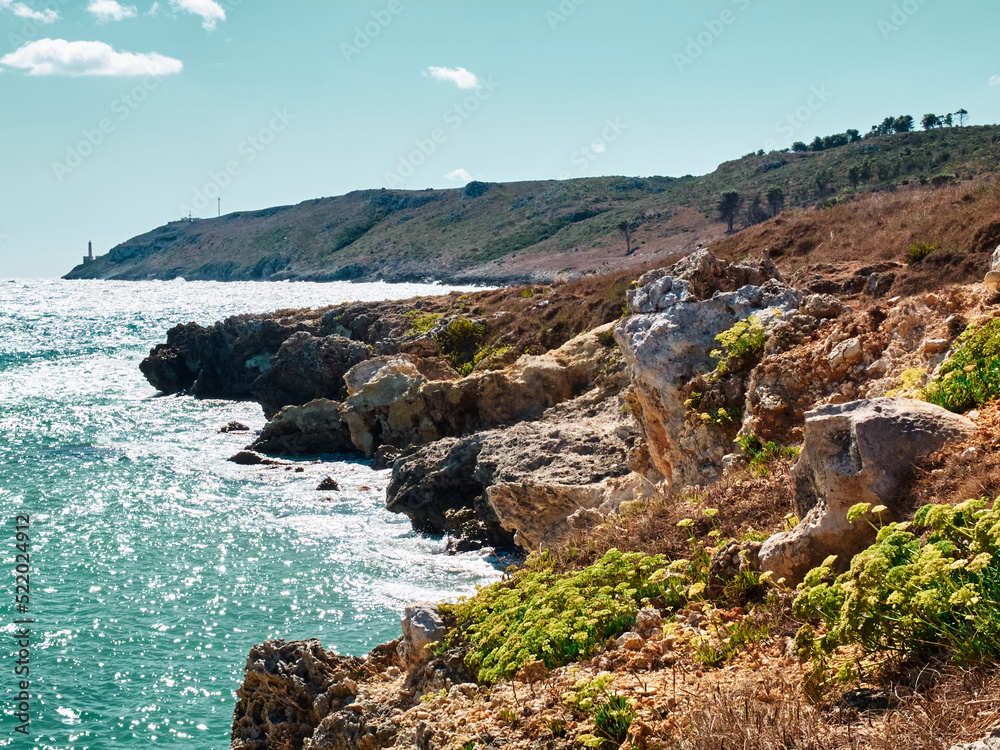 Puglia coast in southern Italy, Adriatic Sea coast Puglia coast in southern Italy, Adriatic Sea coast