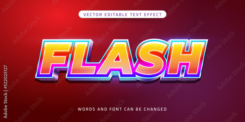 Flash custom 3d editable text effect
