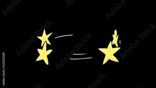 5 cartoon effects of stars above your head. Drawn 2d Fx elements are dizzy. Two ways to use: Chroma Key or Alpha Channel (transparent background)
