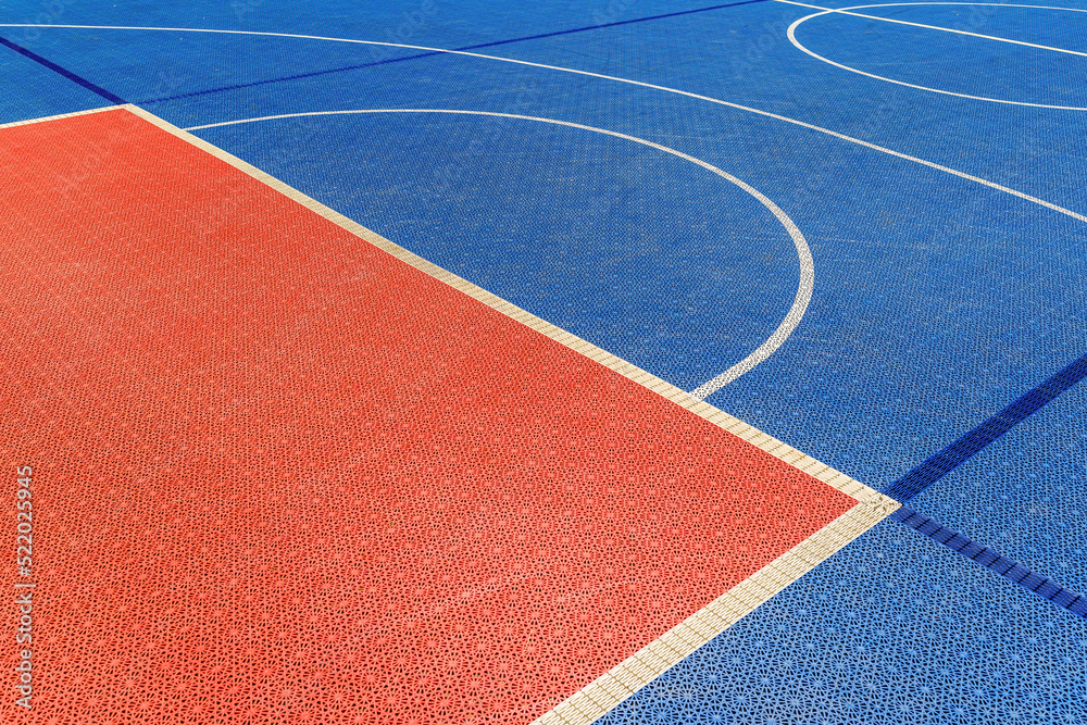 Outdoor basketball court plastic flooring tile detail Stock Photo Outdoor basketball court plastic flooring tile detail Stock Photo