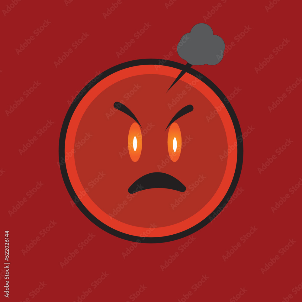 illustration vector graphic of emoji angry. illustration vector graphic of emoji angry.