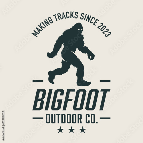 Bigfoot walking logo design Fototapet