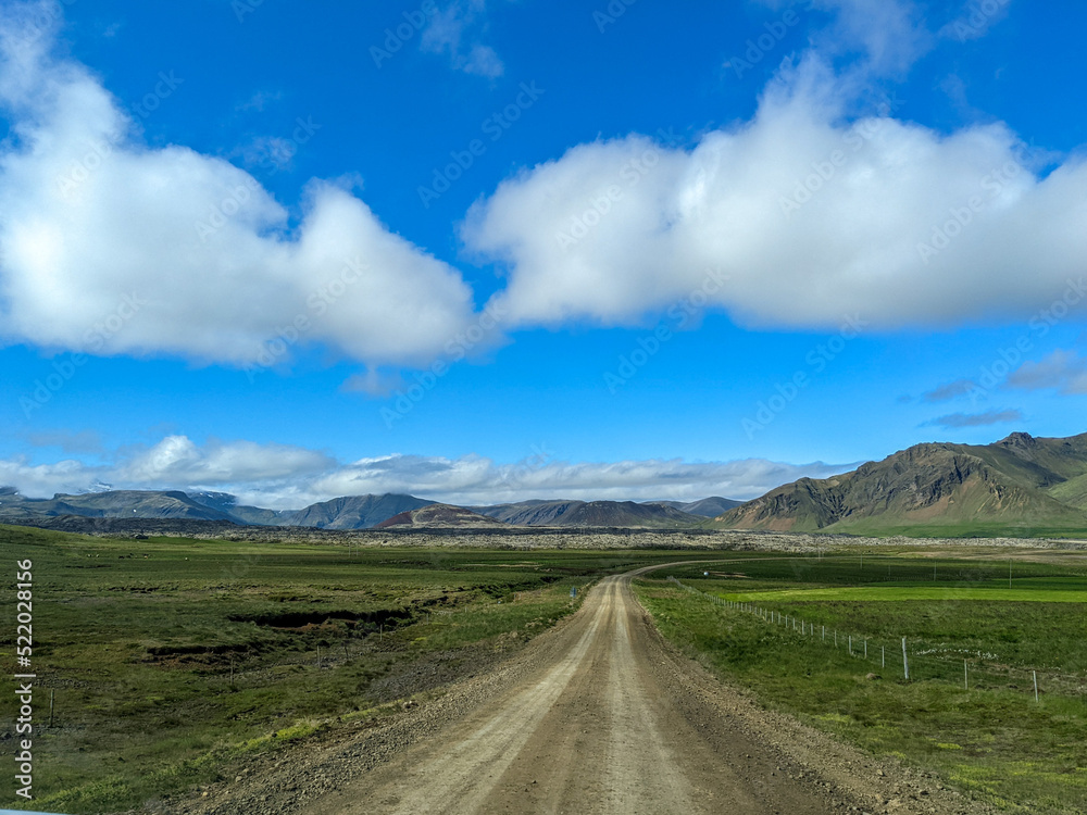 Iceland road summer weather