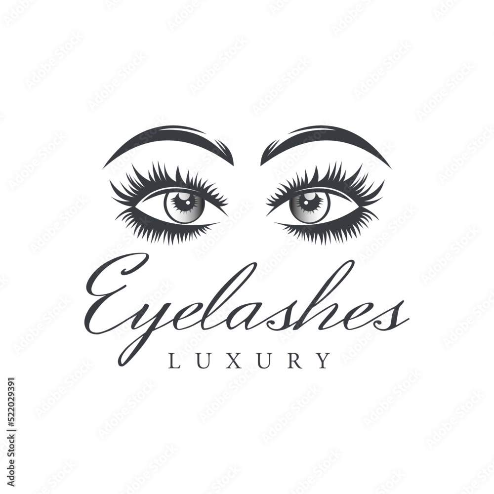 Luxury Beauty Eyelash Extension Logo Vector. Eyelash makeup, vector illustration in modern style, Templates,spa,beauty salon Luxury Beauty Eyelash Extension Logo Vector. Eyelash makeup, vector illustration in modern style, Templates,spa,beauty salon