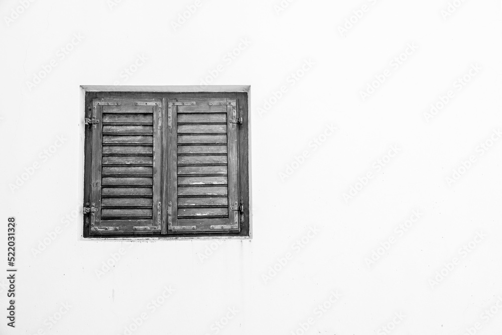 black and white window on white wall black and white window on white wall