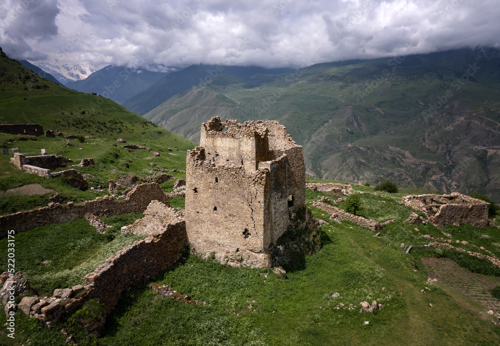 The ancient Frigate tower is a unique building in North Ossetia