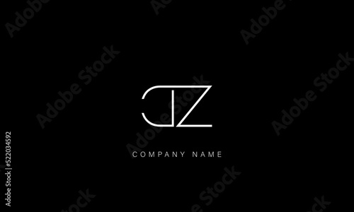 ZD, DZ Abstract Letters Logo Monogram