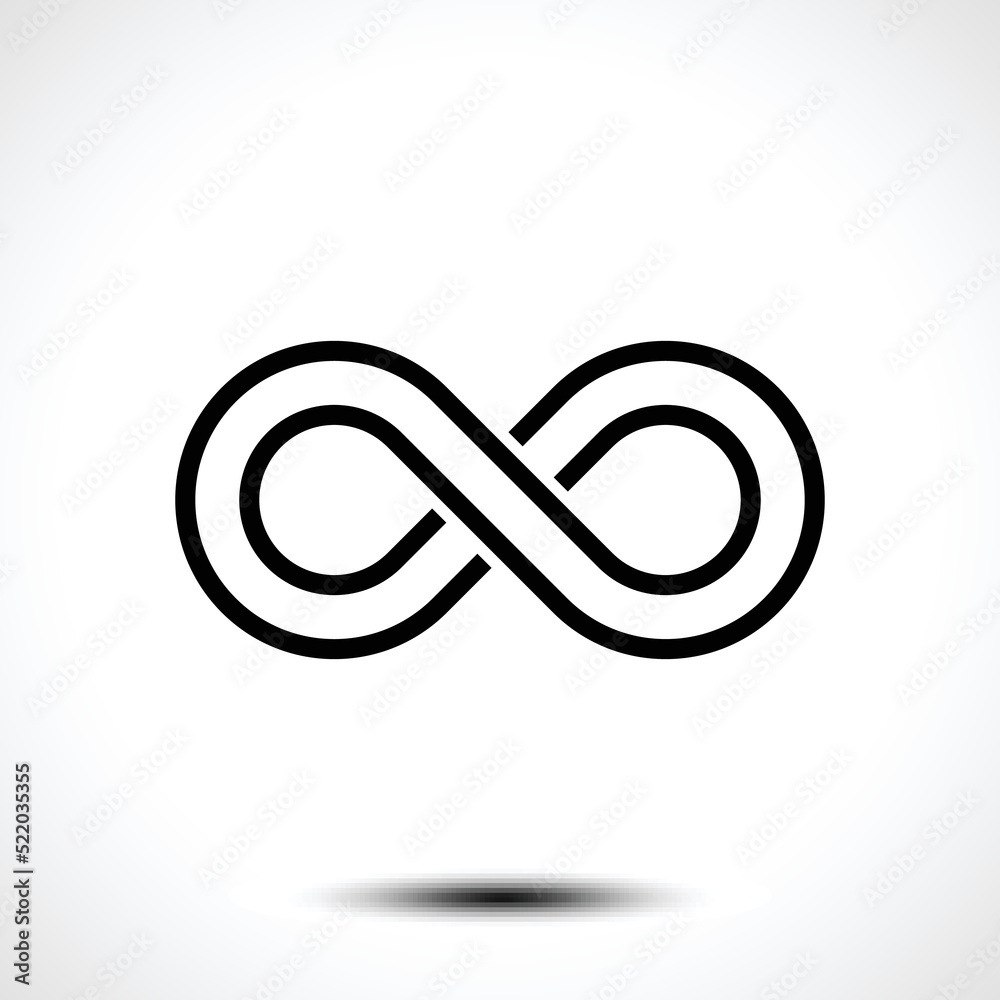 Infinity symbol line icon,eternal, limitless, endless, life logo. Vector illustration 