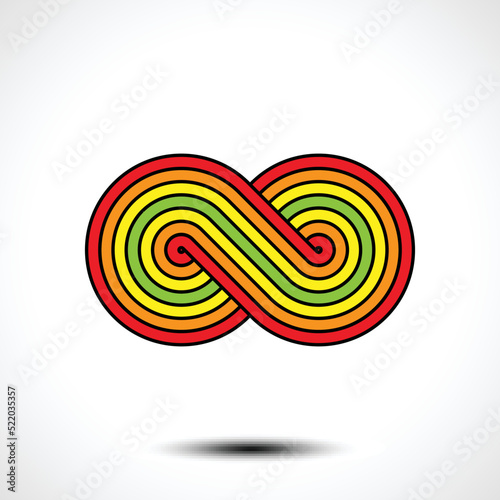 Infinity symbol icon. Vector illustration.