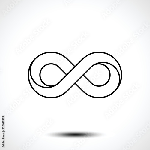 Infinity symbol line icon,eternal, limitless, endless, life logo. Vector illustration 