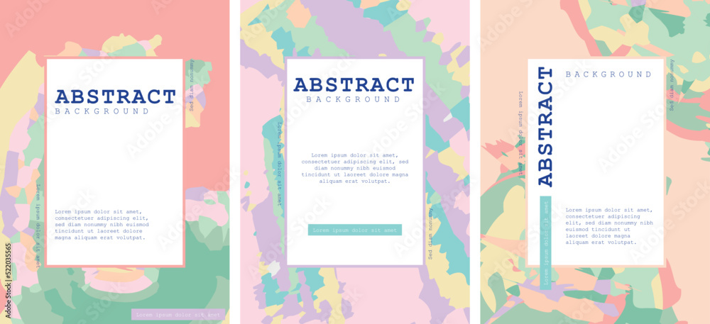 Pastel vector colorful abstract background for poster or brochure cover ...