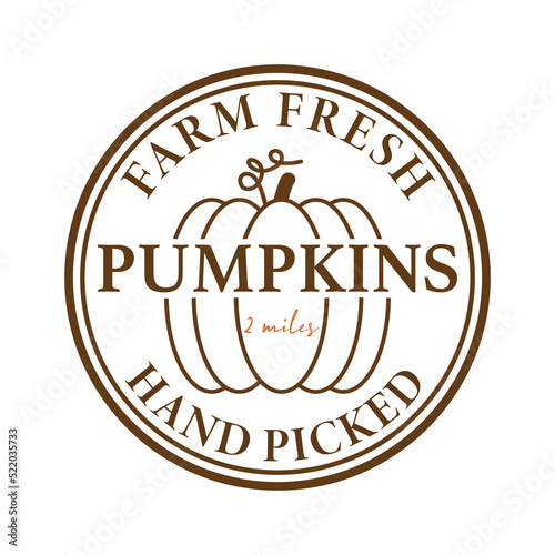 stamp with the text the country,logo design Fall sign svg,Lettering text print for cricut,Halloween illustration,Farm fresh Hand Picked Pumpkins.