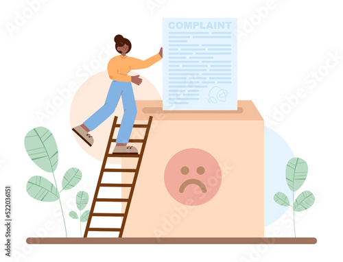 Complaint concept. Dissatisfaction of product or service,