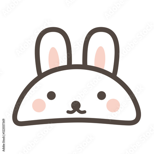 かわいいうさぎの帽子のイラスト