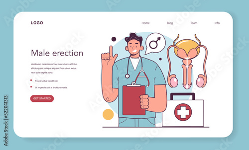 Urologist examines male genitourinary system. Diagnosis of prostatitis