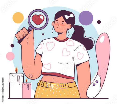Woman's intimate health and self care. Love and sexual empowerment.