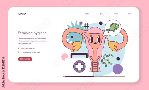 Women's health concept. Female intimate hygiene and reproductive
