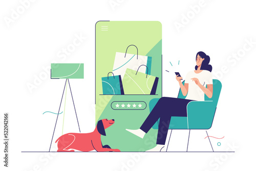 Vector illustration on the subject of online delivery service