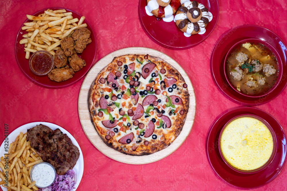 Fototapeta premium Pizza and more.