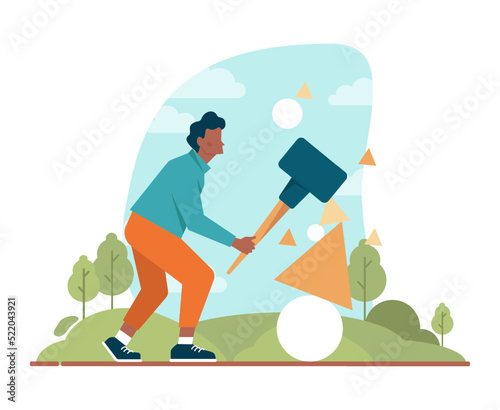 Balance concept. Idea of stability challenge, abstract, business