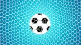 Qatar football 2022. ball graphic design illustration. Qatar stylish grainy background gradient.
