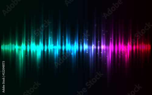 3d realistic vector icon. Colorful music sound wave equalizer .