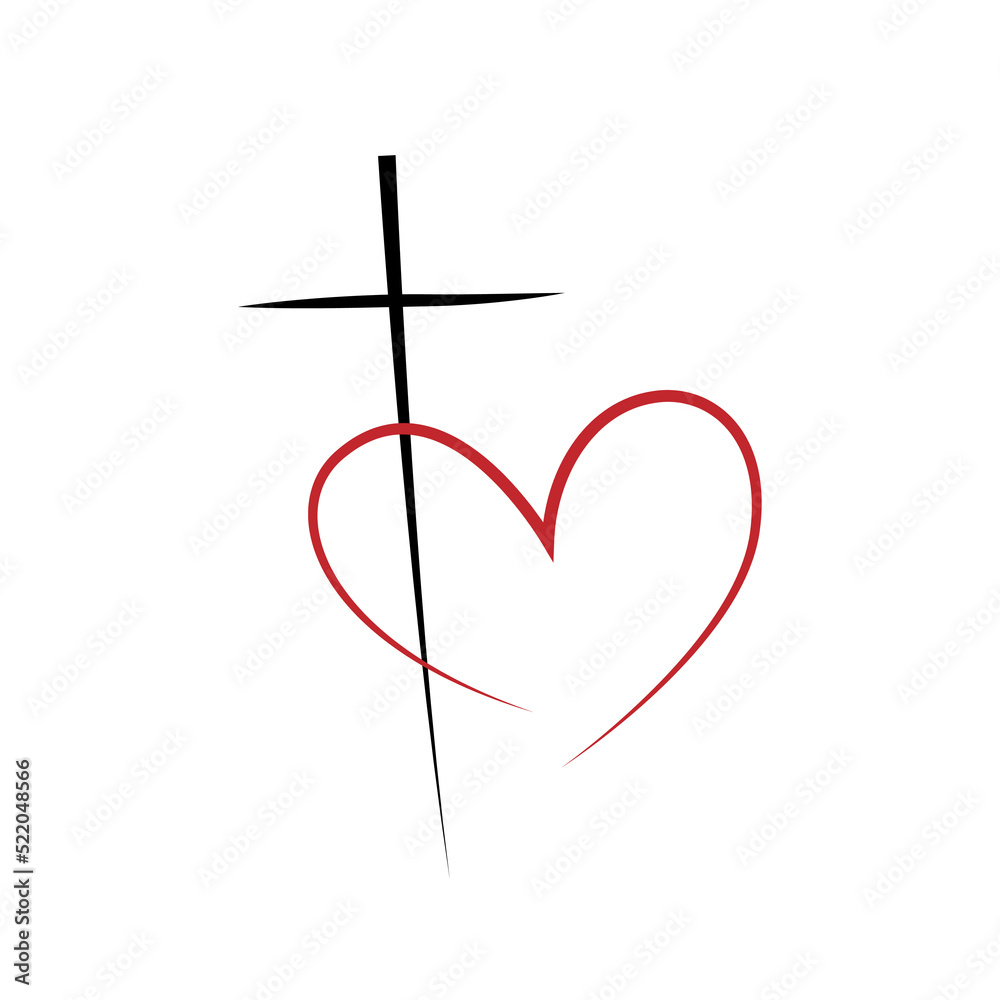 Hand Drawn Black Heart With Red Cross Isolated On White Background 1000 F 522048566 NlsY1PyP5Q4eliUHcJw7QJkPtSS81cGz