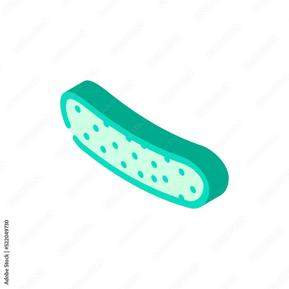 cucumber with pimples isometric icon vector. cucumber with pimples sign. isolated symbol illustration cucumber with pimples isometric icon vector. cucumber with pimples sign. isolated symbol illustration