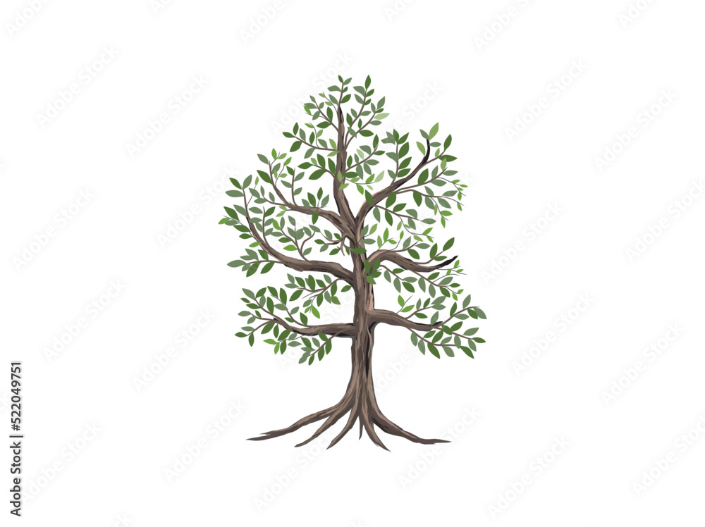 tree and roots vector hand drawing tree and roots vector hand drawing