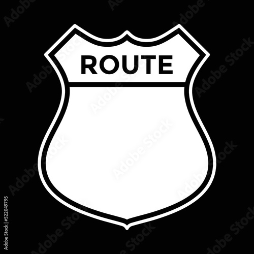 interstate highway sign, blank, red and blue, vector illustration