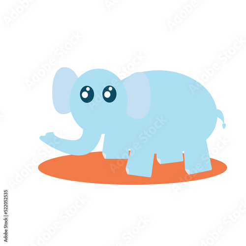 cartoon elephant isolated on white background