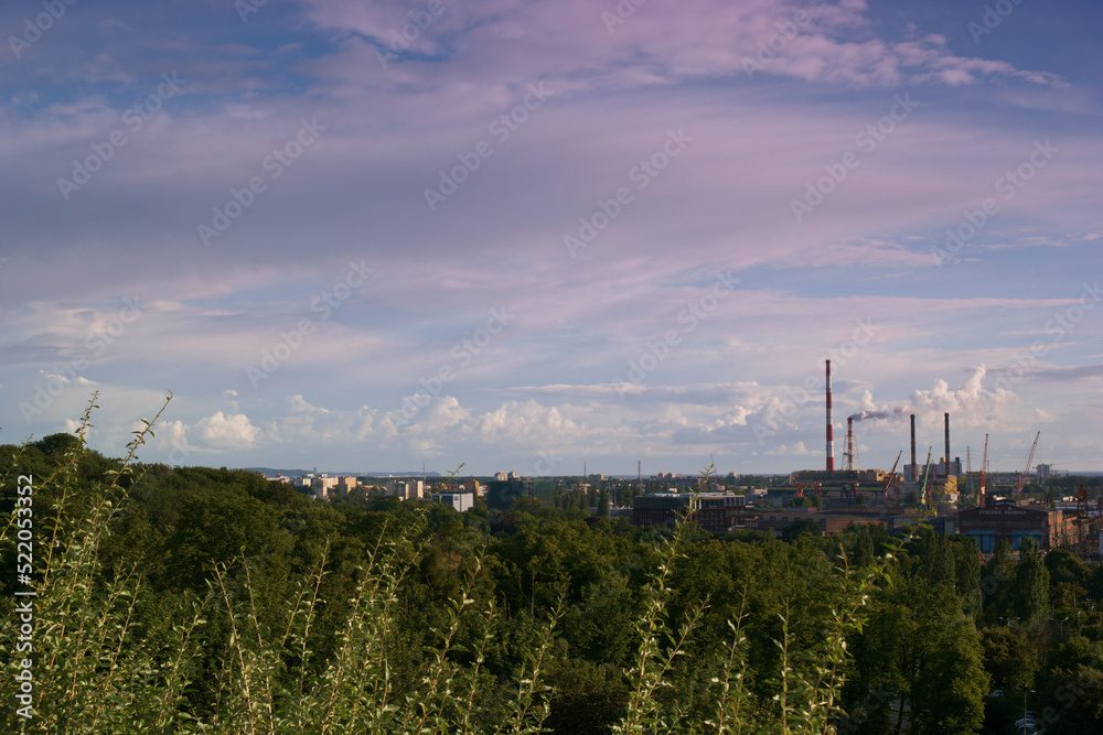gdańsk krajobraz panorama widok budynki gdańsk krajobraz panorama widok budynki