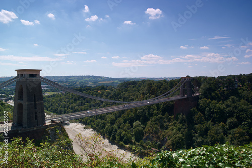 most bristol suspension bridge niebo chmury lato