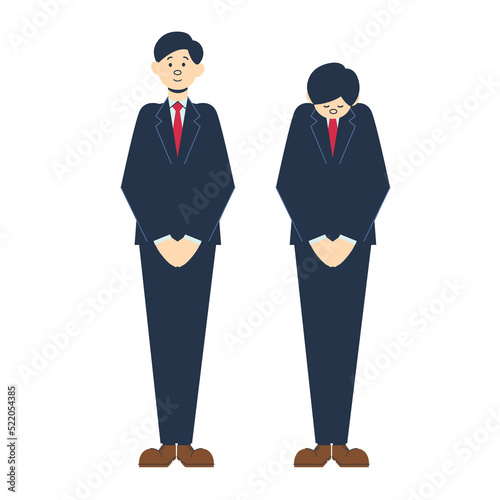 お辞儀サラリーマン