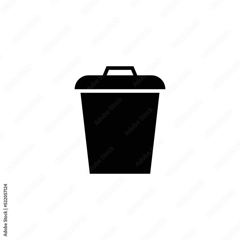 Trash Icon Sign Vector Isolated on White Artboard Trash Icon Sign Vector Isolated on White Artboard