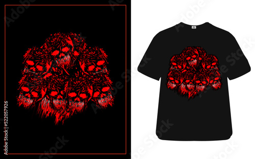 Skull T shirt Graphic Design with best vector design 